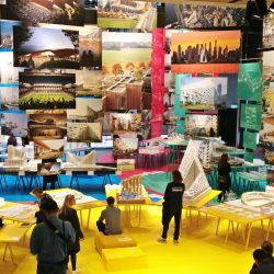 Overview of exhibition by BIG architects in BLOX Copenhagen, Danish Architecture Centre